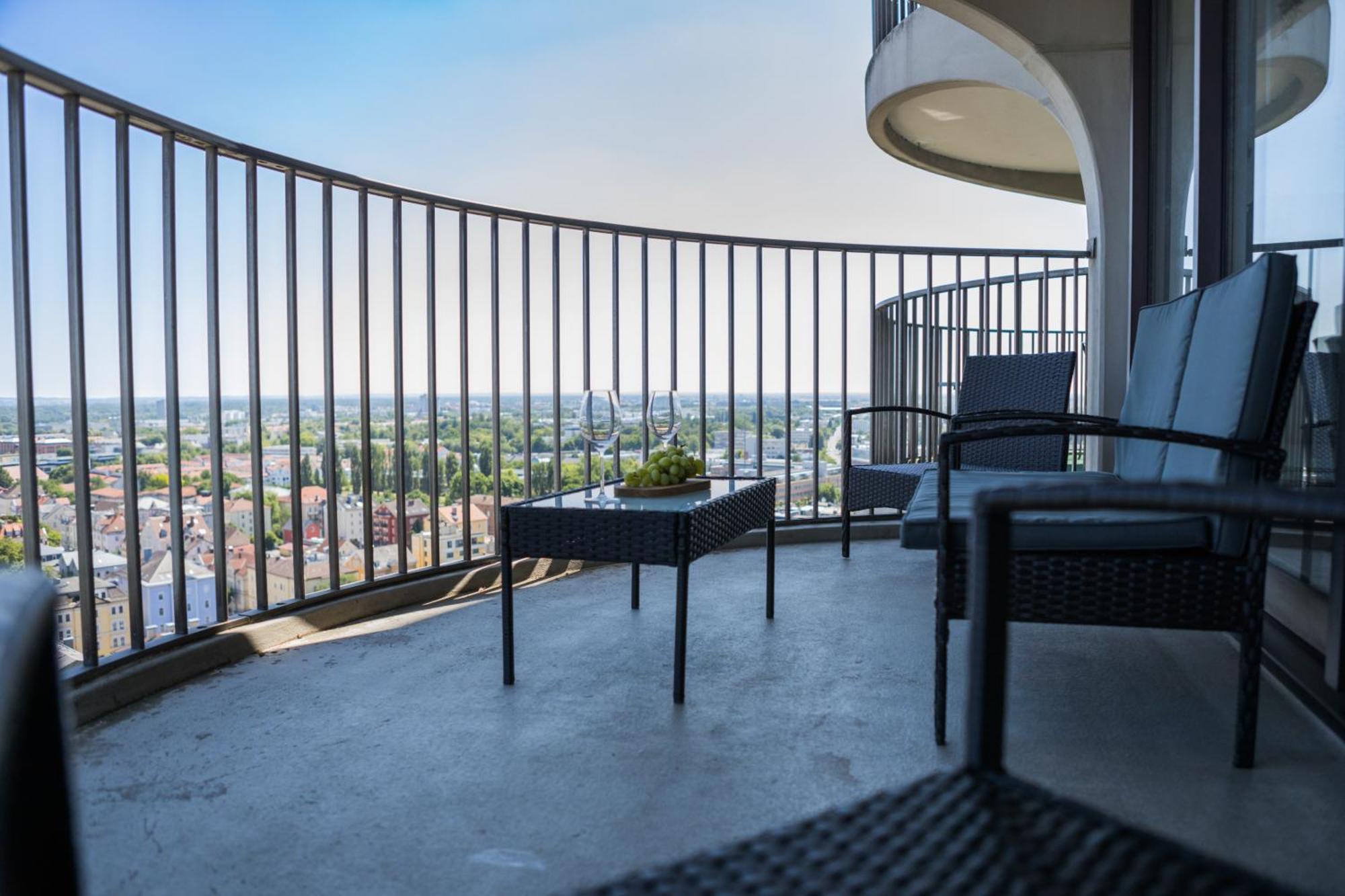 Fresh Apartment - 20Th Floor - Netflix - Center Augsburg Dış mekan fotoğraf